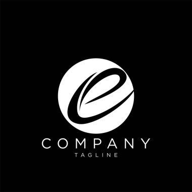 e daire logo tasarımı vektör simgesi