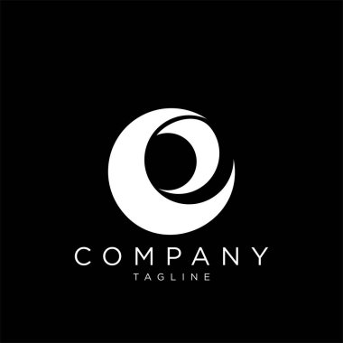 e daire logo tasarımı vektör simgesi