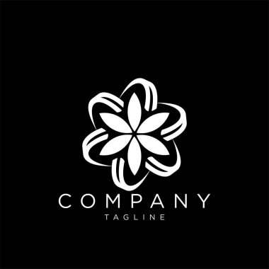 çiçek süsü logo tasarımı vektör simgesi