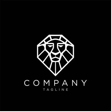 aslan lüks logo tasarımı vektör simgesi