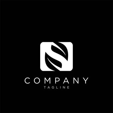 n yaprağı logo tasarımı vektör simgesi