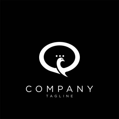 tavuskuşu konuşma logosu tasarımı