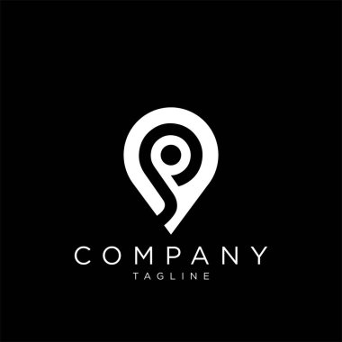 p noktası logo tasarım vektör simgesi