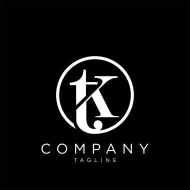 tk lüks logo tasarım vektör simgesi