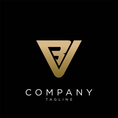 vb lüks logo tasarım vektör simgesi