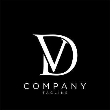 vd lüks logo tasarım vektör simgesi