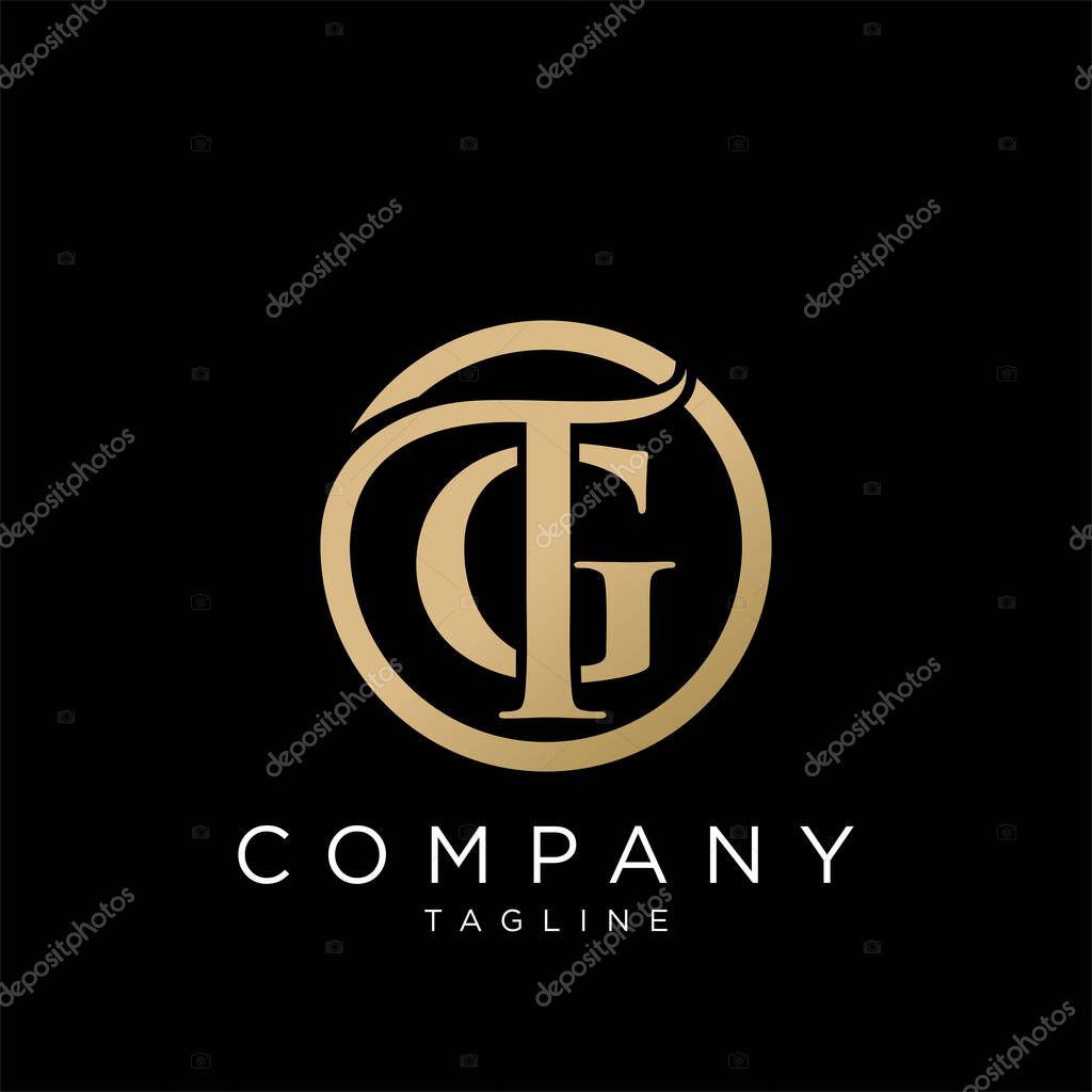 Tg luxury logo design vector icon