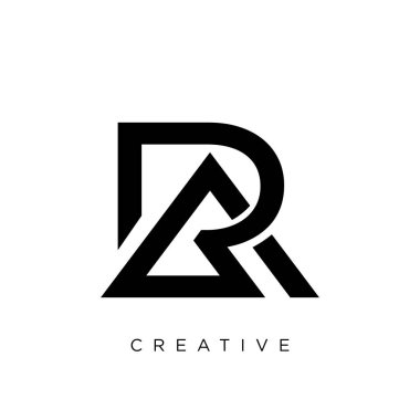 ar lüks logo tasarım vektör simgesi