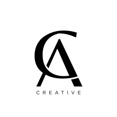 ca lüks logo tasarım vektör simgesi