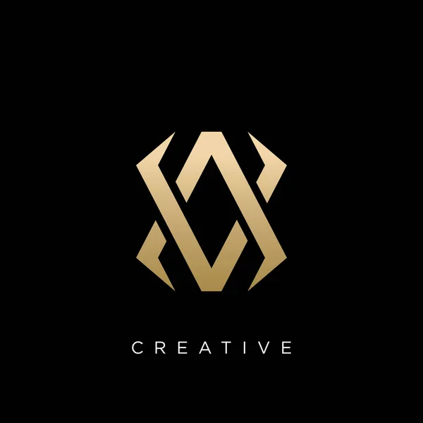 Logotipo Luxo Ícone Vetor Design —  Vetores de Stock