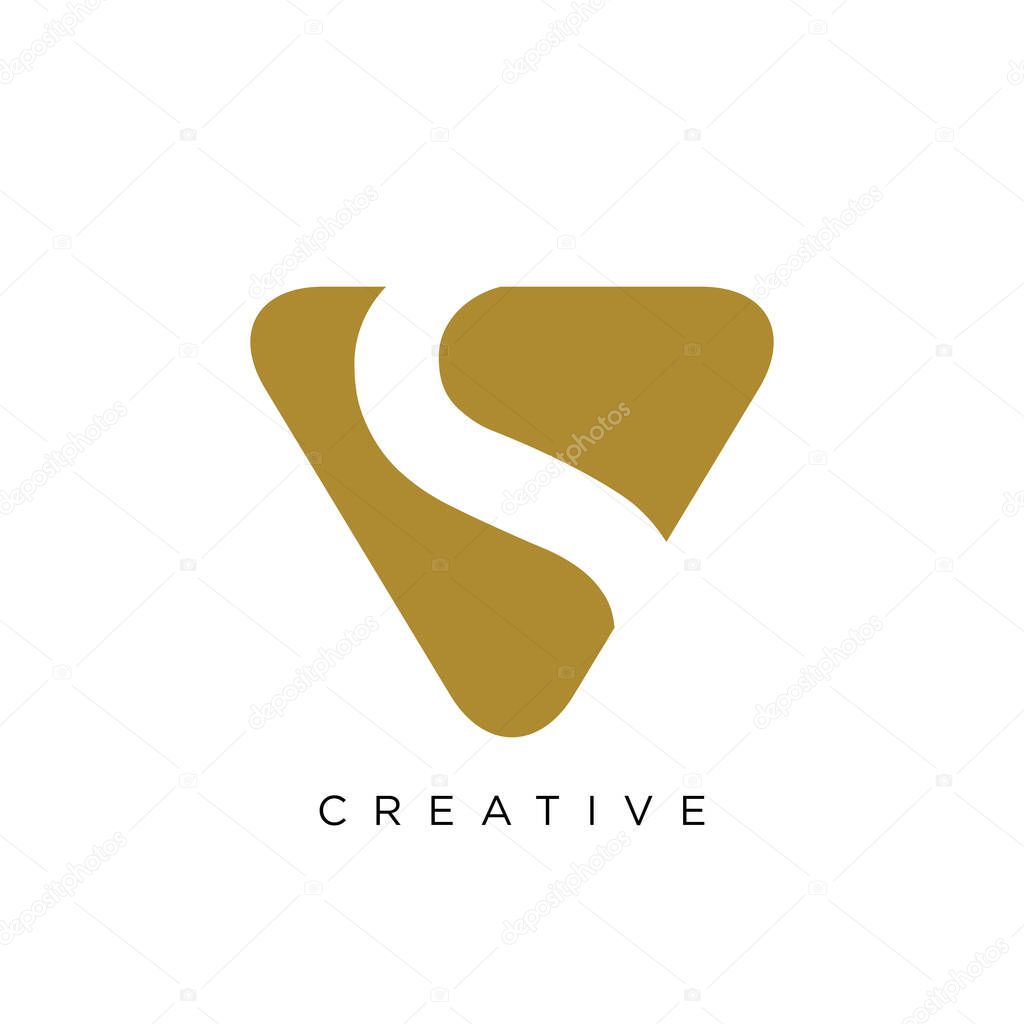 Sv logo design vector icon