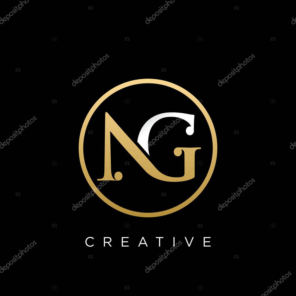 Ng luxury logo design vector icon