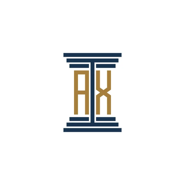 Axe Droit Pilier Logo Conception Vectoriel Icône Symbole — Image vectorielle