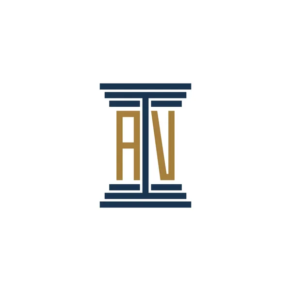 Droit Pilier Logo Conception Vectoriel Icône Symbole — Image vectorielle