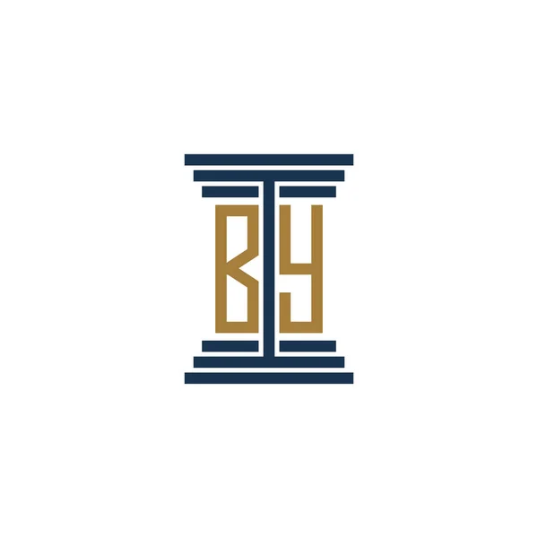 Закону Векторный Символ Логотипа Столба — стоковый вектор