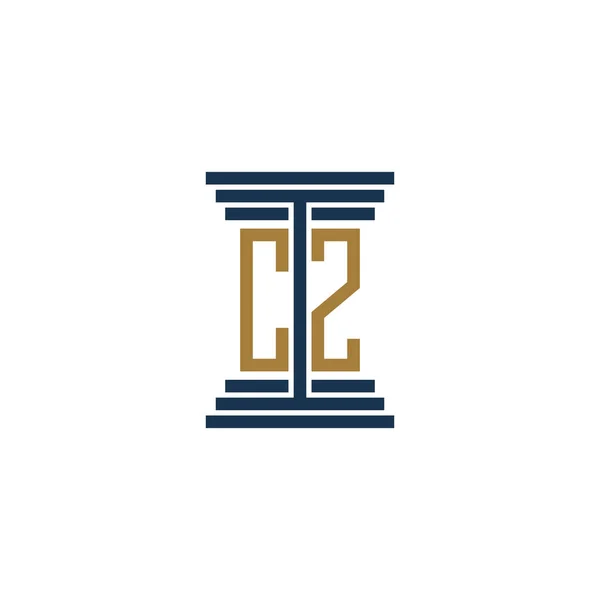 Λογότυπο Πυλώνα Του Νόμου Σχεδιασμό Διάνυσμα Σύμβολο Εικονίδιο — Διανυσματικό Αρχείο