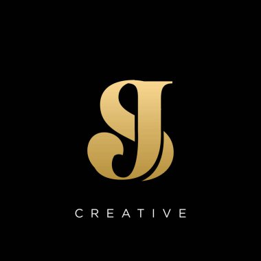 sj lüks logo tasarım vektör simgesi