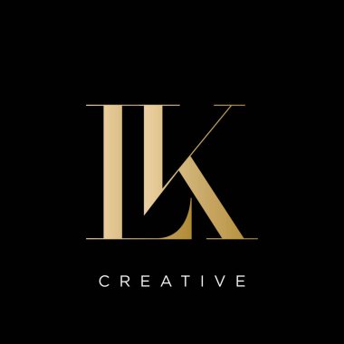 lk lüks logo tasarım vektör simgesi