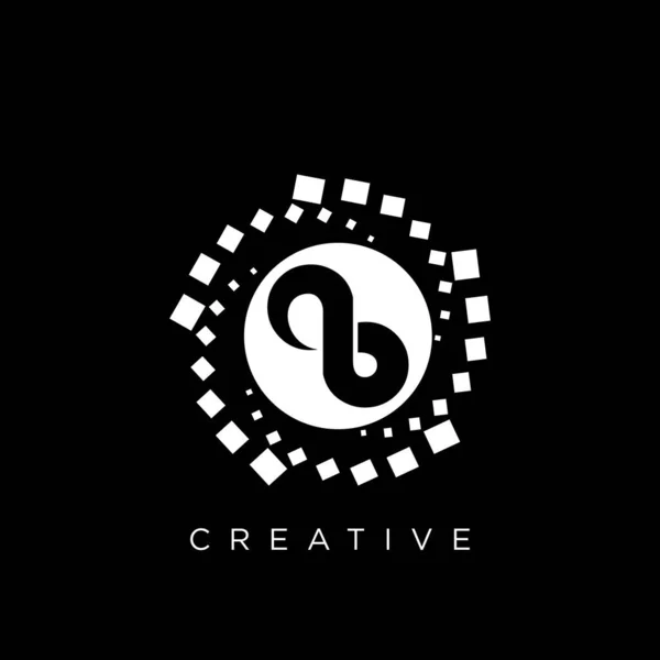 Infinito Logotipo Digital Diseño Vector Icono Símbolo — Vector de stock