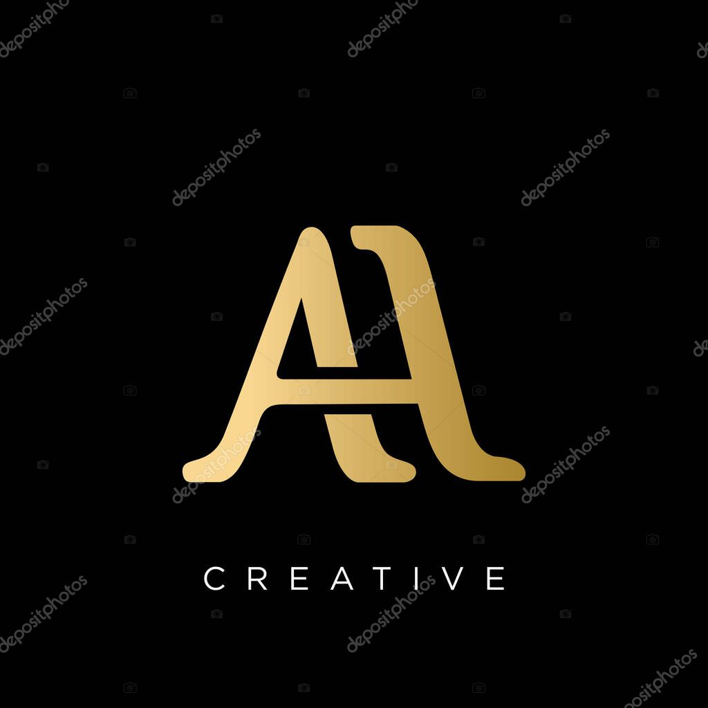 Ah luxury logo design vector icon symbol