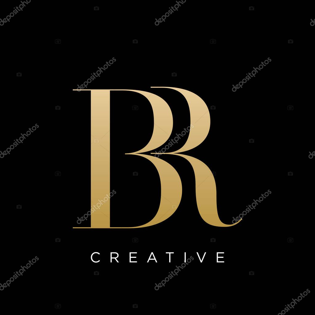 Br luxury logo design vector icon symbol