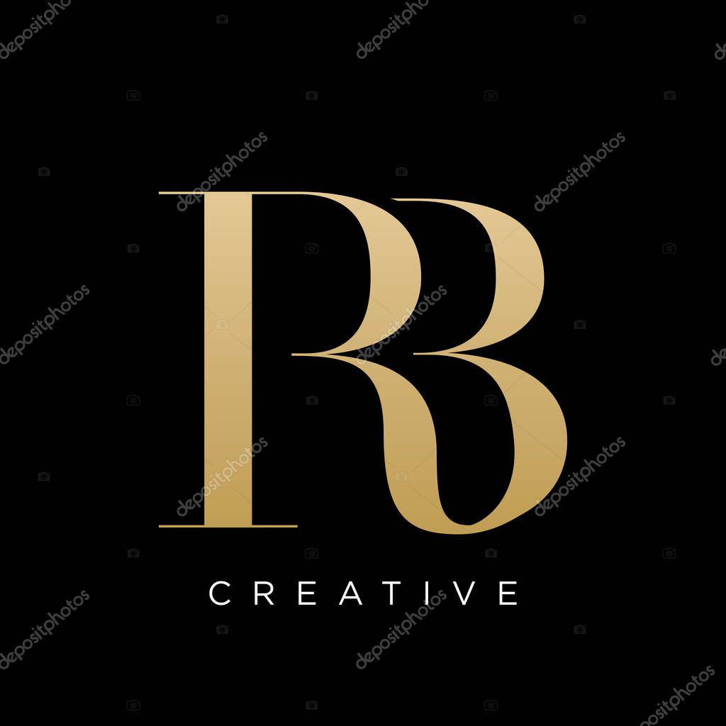 Rb luxury logo design vector icon symbol