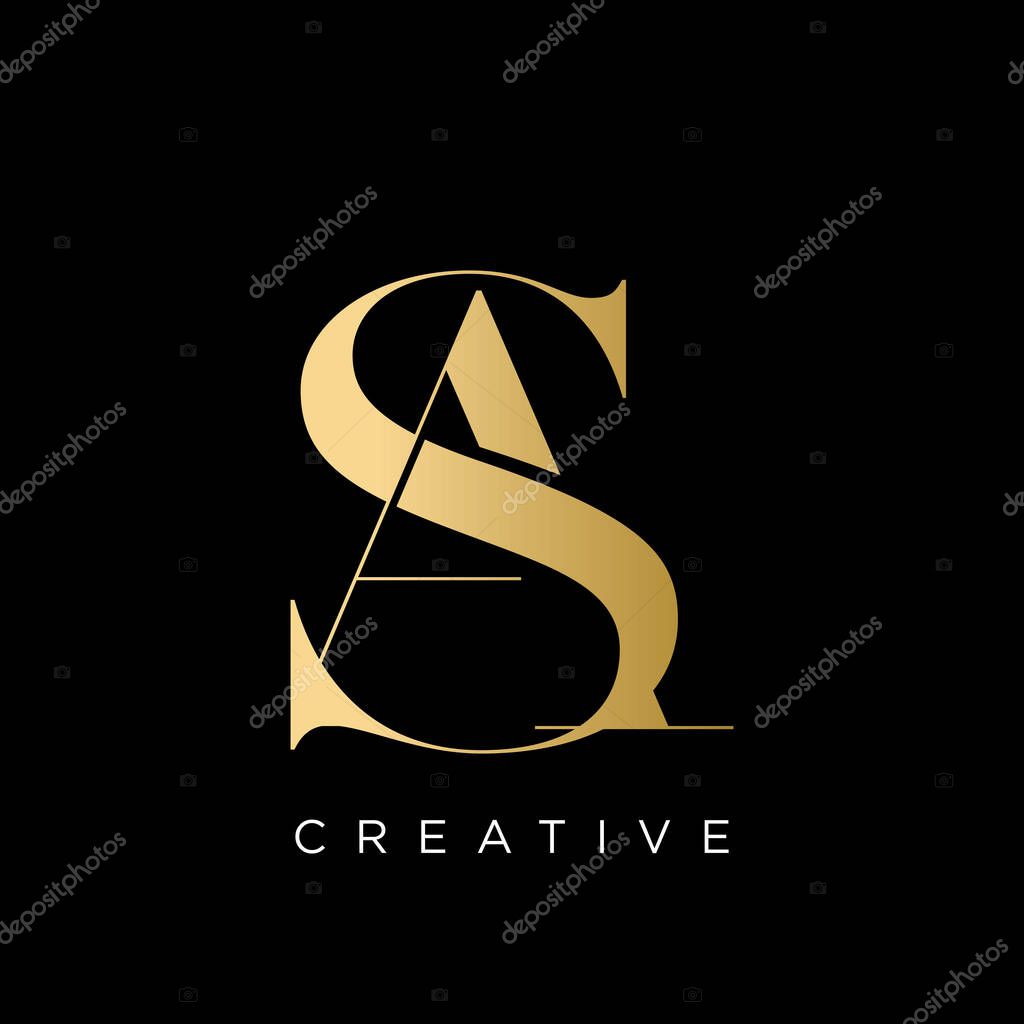 Sa Luxury Logo Design Vector Icon Symbol Larastock Sa Luxury Logo Design Vector Icon Symbol Larastock
