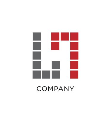 Ih dijital logo tasarım vektör simgesi