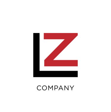 Iz modern logo tasarım vektör simgesi