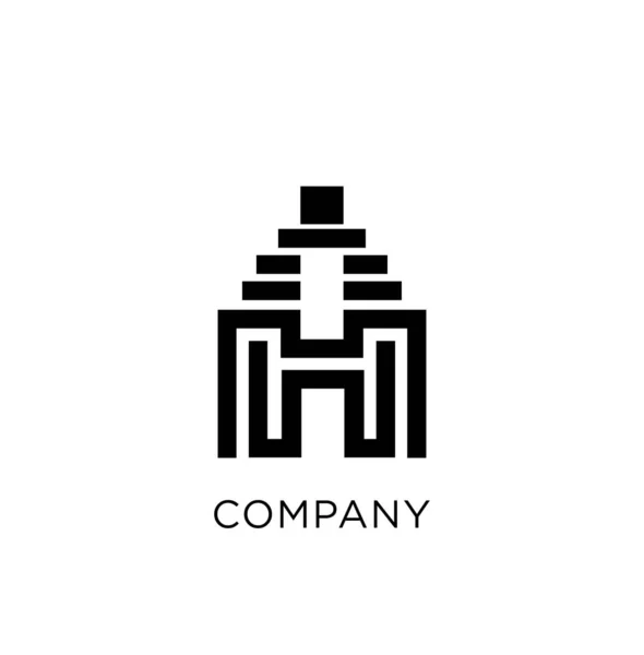 Tempel Logo Design Vektor Symbol Symbol — Stockvektor