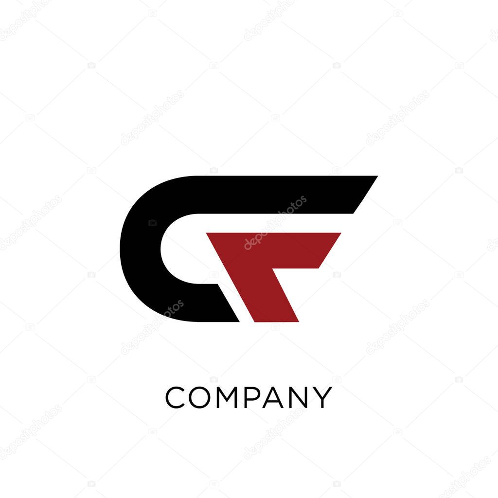 Cf modern logo design vector icon symbol