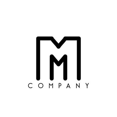 mm modern logo tasarım vektör simgesi