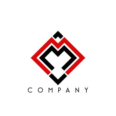 mm modern logo tasarım vektör simgesi