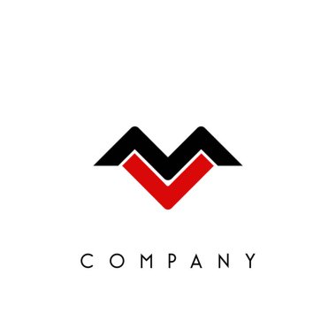 mv ev modern logo tasarım vektör simgesi