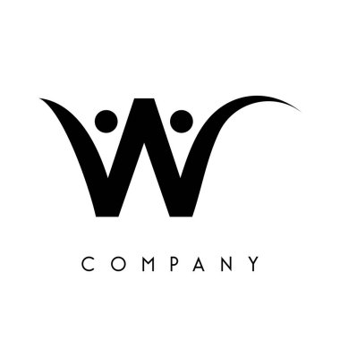 insan logo tasarımı vektör simgesi