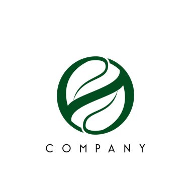 n yaprağı logo tasarımı vektör simgesi