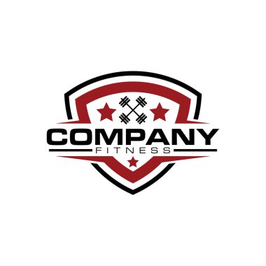 fitness logo tasarımı vektör simgesi