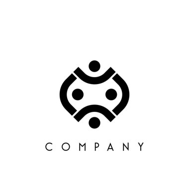 ninja yüzü logo tasarımı vektör simgesi