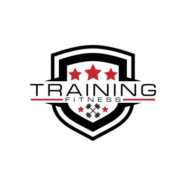 fitness eğitim logosu tasarım vektör simgesi