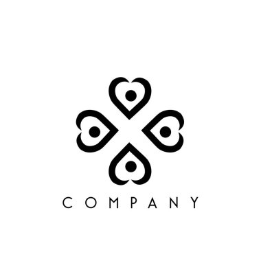 yoga aşkı logo tasarımı vektör simgesi