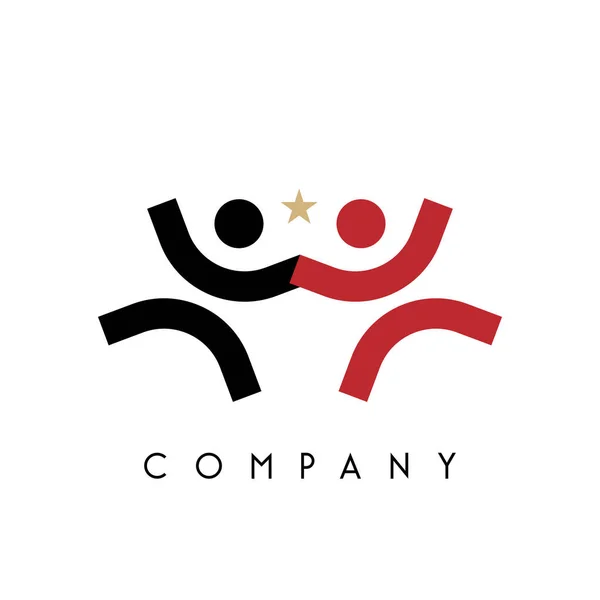 Sucesso Humano Logotipo Abstrato Design Vetor Ícone Símbolo —  Vetores de Stock