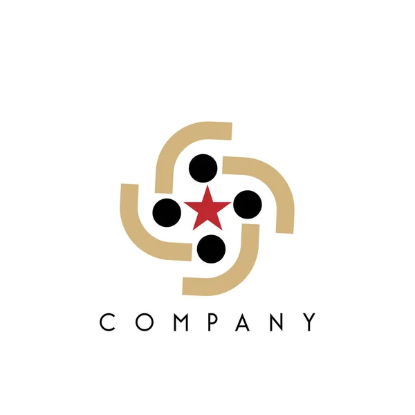 Logo Humano Amor Comunidad Diseño Abstracto Vector Icono Símbolo — Vector de stock