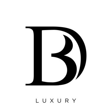 bd logo lüks tasarım vektör simgesi