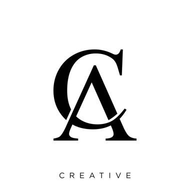 ca logo lüks tasarım vektör simgesi