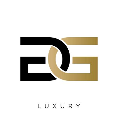 dg logo tasarımı vektör simgesi lüksü