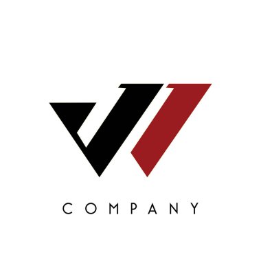 jw monogram logo tasarım vektör simgesi