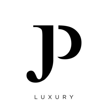 jp lüks logo tasarım vektör simgesi