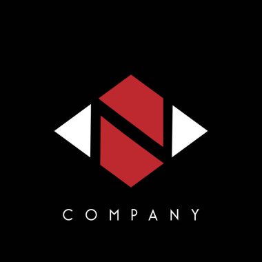 n logo tasarım vektör simgesi