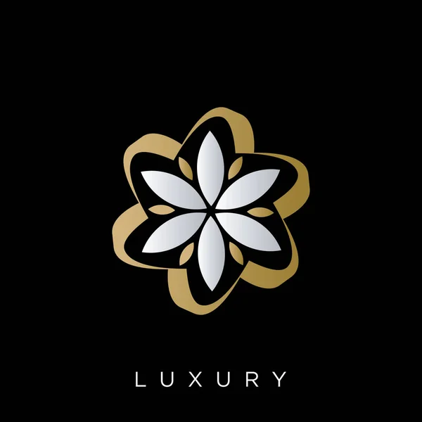 Λογότυπο Λουλούδι Πολυτελείας Σχεδιασμό Διάνυσμα Σύμβολο Εικονίδιο — Διανυσματικό Αρχείο