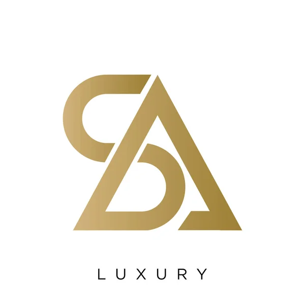 Letter Luxury Premium Logo Company Design Semplice — Vettoriale Stock